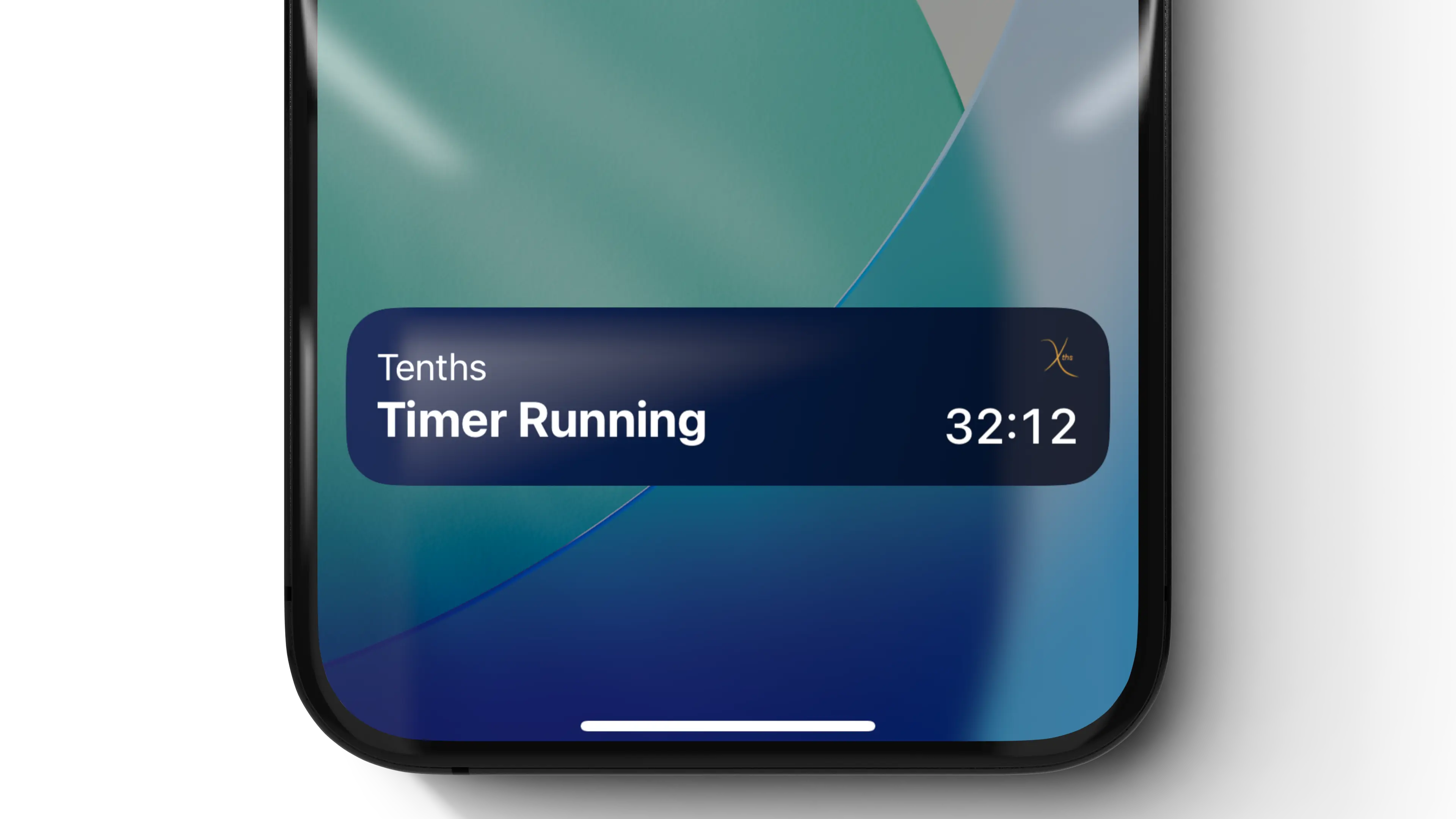 Tenths Live Activity on lock screen
