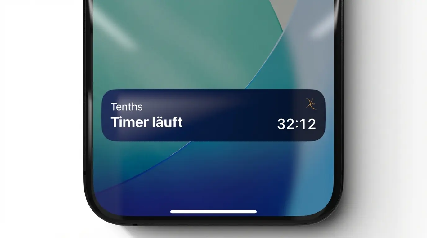 Tenths Live Activity auf Sperrbildschirm