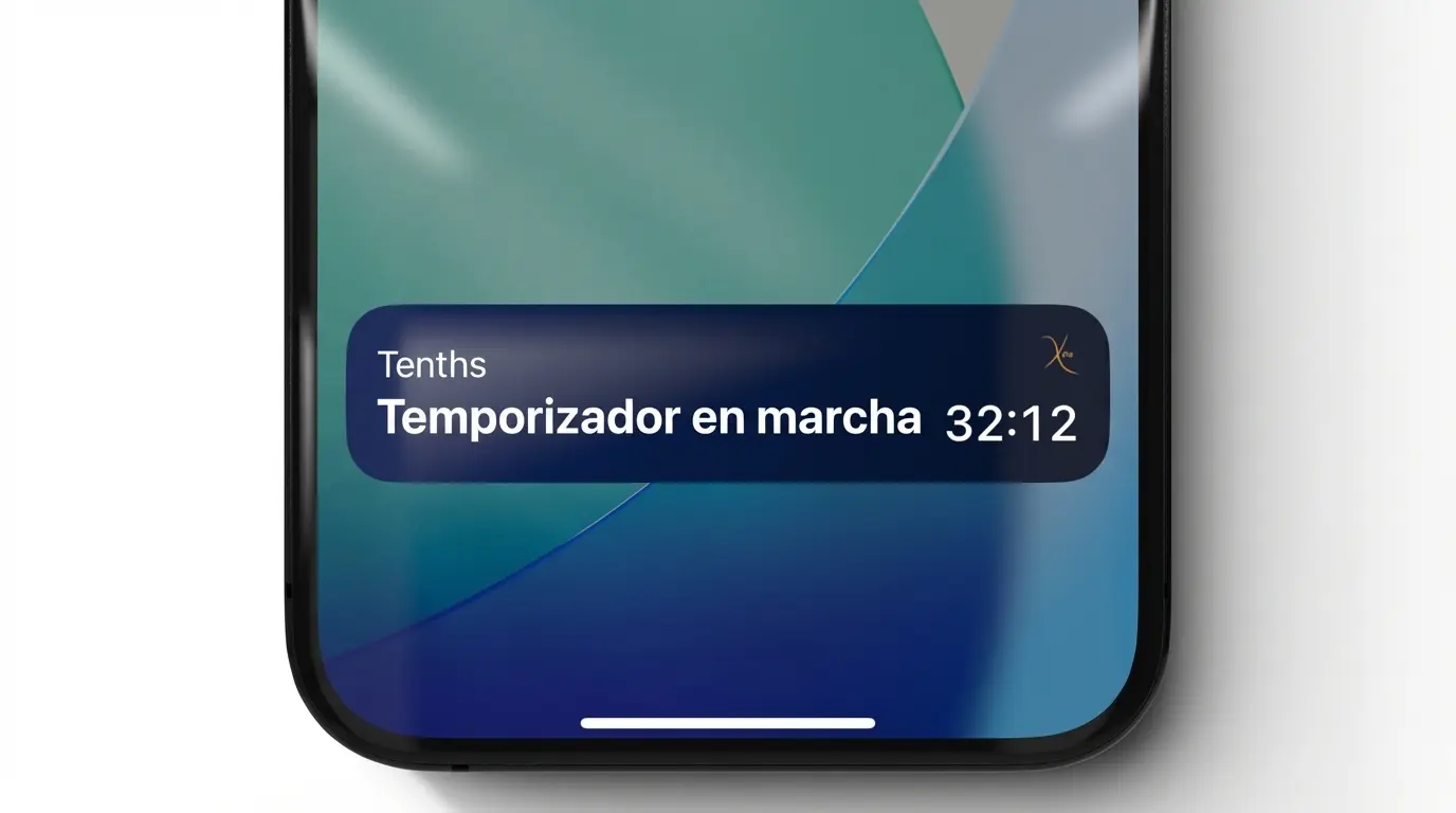Live Activity de Tenths en pantalla de bloqueo